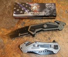 Marines Spring Assisted Officially Licensed Usmc Folding Rescue Pocket Knife New