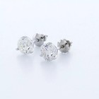 Stud Earrings Solid 14k White Gold Classic 1 61 Ct Round Natural Diamond F Si1