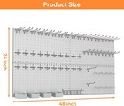 Rectangular Metal Pegboard Kit For Wall Storage  Rust And Scratch Resistant Xl
