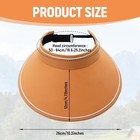 Baotongle Sun Visors For Women Wide Brim Clip On Visor Hats Adjustable Orange