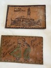 13 Antique Burnt Leather Postcards