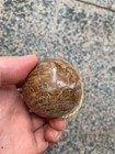 Large Chinese Old Hetian Jade Hand Carved  ancient Sanskrit  50mm Bead Ball
