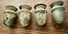 Antique Safe Finials   Hinge Caps  hollow 