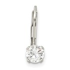 Sterling Silver 5 0 Cz Leverback Single Earring