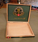 Knuckle Sandwich Chef Special Green Wooden Empty Cigar Box