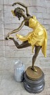 Signed Bronze Art Nouveau Deco Chiparus Statue Figurine Very Large Great Artwork