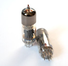 Matched Pair 6n6p  Military Red-tip Double Triode  Gold Grid 