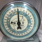 Vintage Metal Tin Hanson 1930 s Nursery Baby Blue Green Scale Model  3025