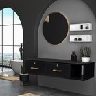 Wall Mount Styling Barber Station  Beauty Salon Spa Equipment  Salon Cabinet