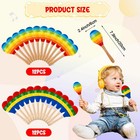 Shknldzsm 24 Pcs Mexican Color Rainbow Maracas