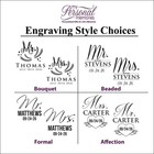 Mr   Mrs Personalized Engraved Champagne Flutes - Wedding Toasting Glasses Set O