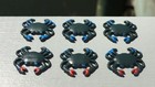 Miniature Crab Set  Individual Mini Crabs  Hand Painted   625 Inch Long  6 set