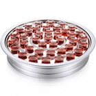 Stainless Steel Holy Communion Tray Set For Churches - 40 Cup Capacity  Silver