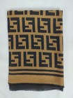 Fendi Genuine Vintage Black   Brown Wool Wrap Shawl Winter Scarf Scarves