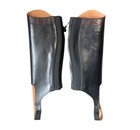 Der Dau Black Brown Italian Alligator Leather Half Chaps Riding Equestrian Cx
