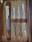  Vintage German Leather 8 Piece Manicure Set