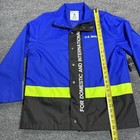 Forever 21 X U s  Mail Usps Colorblock Snap Full Zip Jacket Blue M Windbreaker