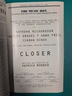 Closer Broadway The Music Box Theater March 25  1999 Playbill Opening Night