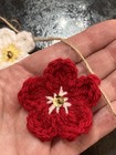     pretty Hand Crochet 9 Flowers Bunting Window Sequin Boho Camper Christmas Gift