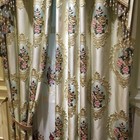 Luxury European Relief Embroidery Jacquard Valance Shade Curtain Tulle M1655