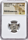 117-138 Ad Hadrian Ancient Roman Silver Ar Denarius Coin Rome Mint Ngc Choice Xf