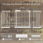 Baby Gate Extra Wide 57 48-62 20 Inch Pressure Mounted With Door White Walk