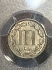 1883 Three 3 Cent Nickel 3cn- Unc Details  Pcgs Certified Business Strike