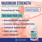 Phenylephrine Hcl 10mg   Max Strength Nasal Decongestant Pe And Sinus 200 Count