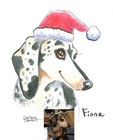Custom Mini Watercolor Pet Caricature Bust  5 x7  From Your Photo Plus Free Jpg 