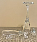 2 Crystal Wedding Bells Toasting Champagne Flutes 8 25  Glasses Set Twisted Euc