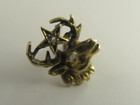 Vintage Bpoe 14k Gold Elk  Lodge Star 2 Diamonds Tie Lapel Screwback Pin 2 2g