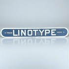 Antique Linotype Plaque Newspaper Book Printing Press Sign Vintage Advertising