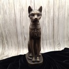 Luxor Las Vegas Bastet Cat Statue 8 Inch Egyptian Goddess Bronze Tone Vtg 2000