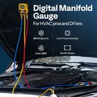 Digital Hvac Manifold Gauge Set  R410a R32 R454b R22 Ac Refrigerant Recharge Kit