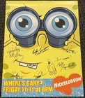 Spongebob Cast Signed Autograph 2005 Where   s Gary Nickelodeon Poster Psa dna Loa
