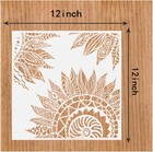9 Pack 12x12 Inch  Large Mandala Stencils  Reusable Stencils For Painting Templa