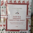 Pottery Barn Kids Organic Cotton Holiday Fair Isle Crib Sheet   Christmas