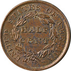1835 Half Cent Choice Bu  Superb Eye Appeal Strong Strike