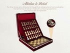 Premium Marble Chess Set Oceanic Grey   Verona Handmade Board Game Gift