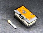 Phb Porcelain Hinged Trinket Box Eyeshadow Compact W  Mini Applicator   Mirror