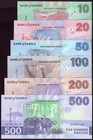 Zambia  New Banknotes   Set 10  20  50  100  200  500 Kwacha 2024 P-62-67 Unc