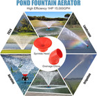 Pond Fountain Aerator F2 1hp 750w 15000gph Floating Fountains Pump   110v  Stain