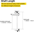 Aquos Haswing 12v 55lbs 48  Shaft Bow Mount Trolling Motor With Wireless Remote