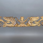 Antique French Gilded Bronze  furniture Pediment Decoration Shell Laurel Leaves