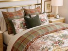 Pottery Barn Woodrow Plaid Full queen Duvet Cover Green Multicolor New With Tag