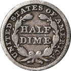 1848-p Seated Liberty Half Dime