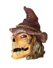 Skull Evil Scarecrow Head Figurine Statue Skeleton Halloween