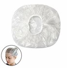 100pcs Hotel Disposable Waterproof Clear Elastic Shower Hair Caps Bathing Hat