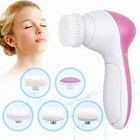 5 In1 Ultrasonic Facial Cleansing Brush Exfoliate Electronic Face Skin Massager-