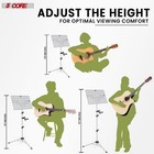5 Core Music Stand Adjustable Book Stands Foldable Portable Sheet Holder